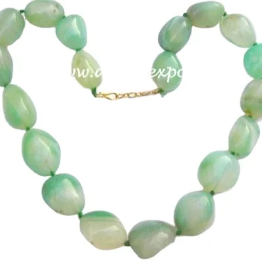 Dark Green Onyx Tumbled Stone Necklace Buy Dark Green Onyx Tumbled Stone Necklace Hematite Stone Necklaces Large Stone Necklaces Product On Alibaba Com