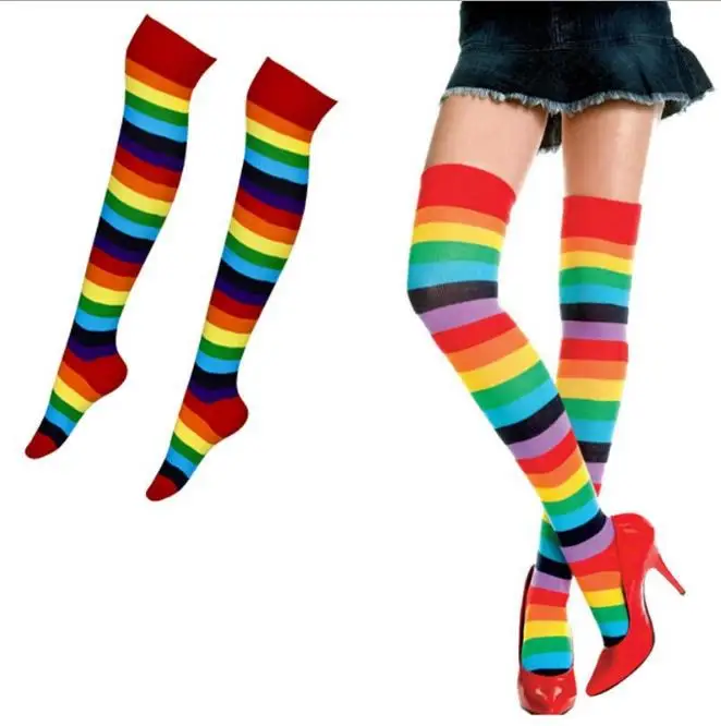 EQLEF Calcetines De Rodilla A Rayas Y Guantes Sin Dedos Para Niñas De 6 A 12 Años