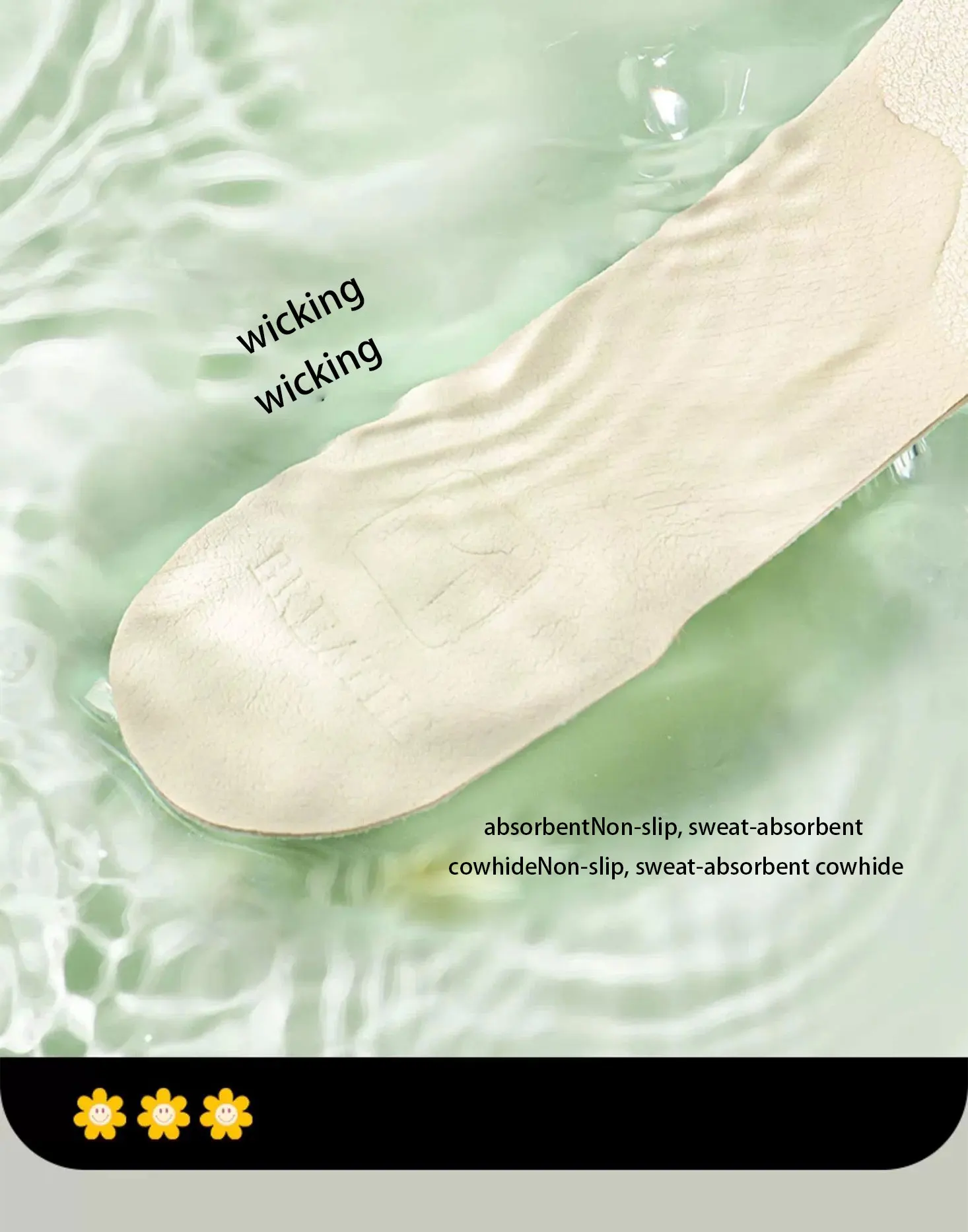 Leather Summer Sandal Replacement Insoles Self Adhesive Pads