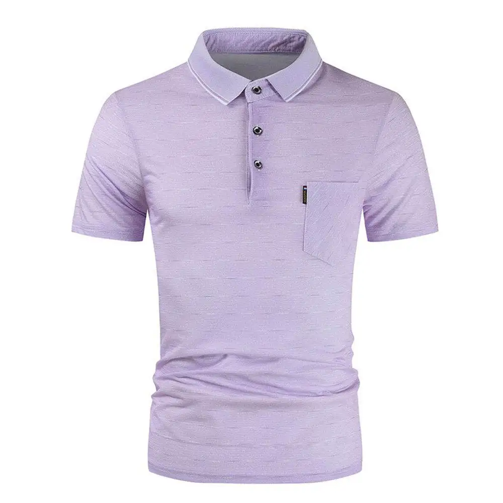 polo shirts Custom Logo Summer Casual Loose Solid Short Sleeve Breathable Cotton T-shirts Men Polo Shirt