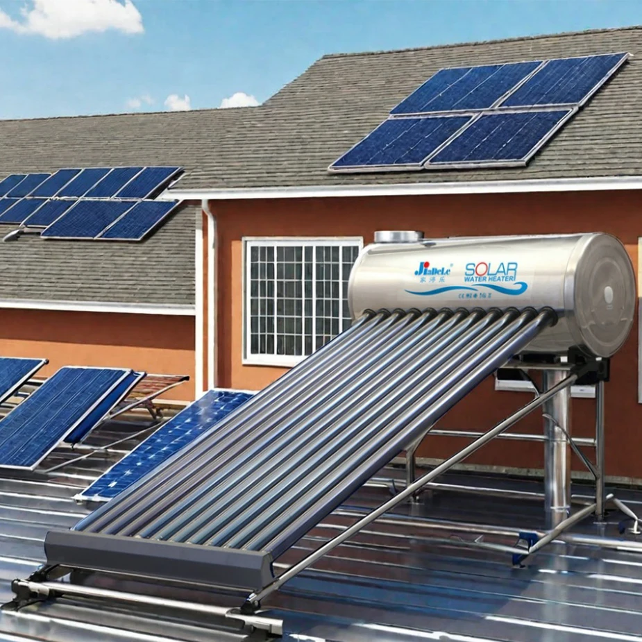 JIADELE Solar Thermal Energy 100L 200L China Homemade Compact Non-pressure Solar Water Heater Calentadores De Agua Solare