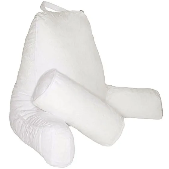 Premium Shredded Memory Foam Big Reading Pillow with Arms