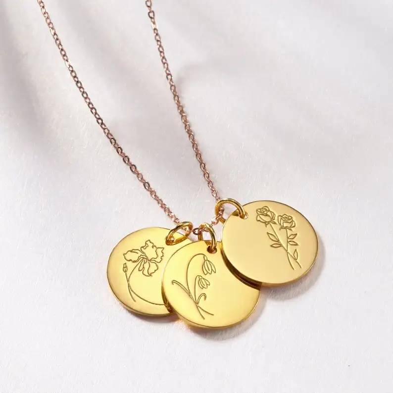 14k Gold Flower Pendant Necklace Stainless Steel Jewelry Design With  Earrings For Girls Gift - Buy 14k Gold Pendant Necklace,Beautiful Gold  Pendants