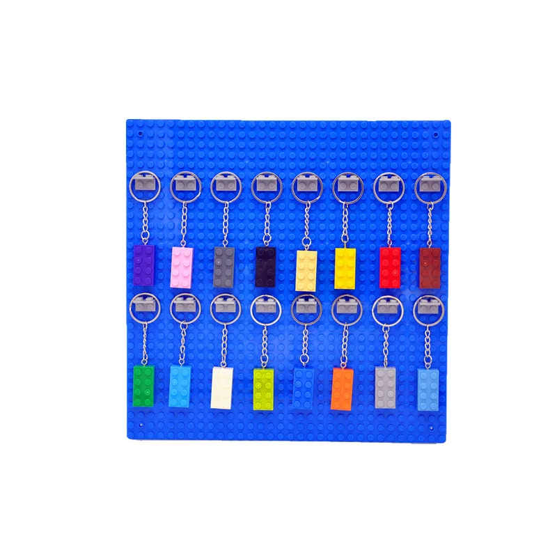 Wholesale Custom Creative Promo Building Block Keychain Toy Bricks Rectangular Acrylic Key Chain