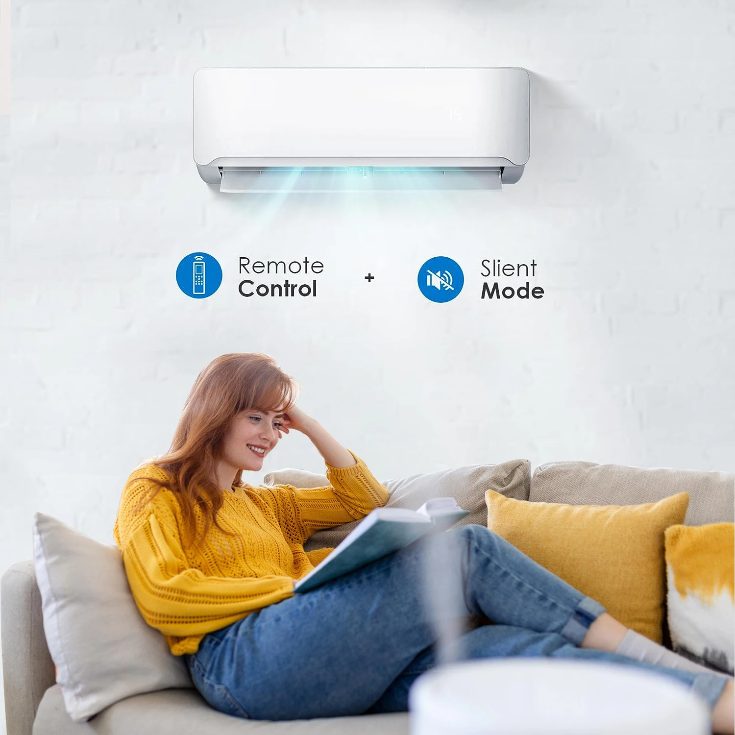 9000BTU No Inverter Cooling/Heating Humidifier Manufacturers Single Room Airconditioner Wall 7000 Btu Split Air Conditioner