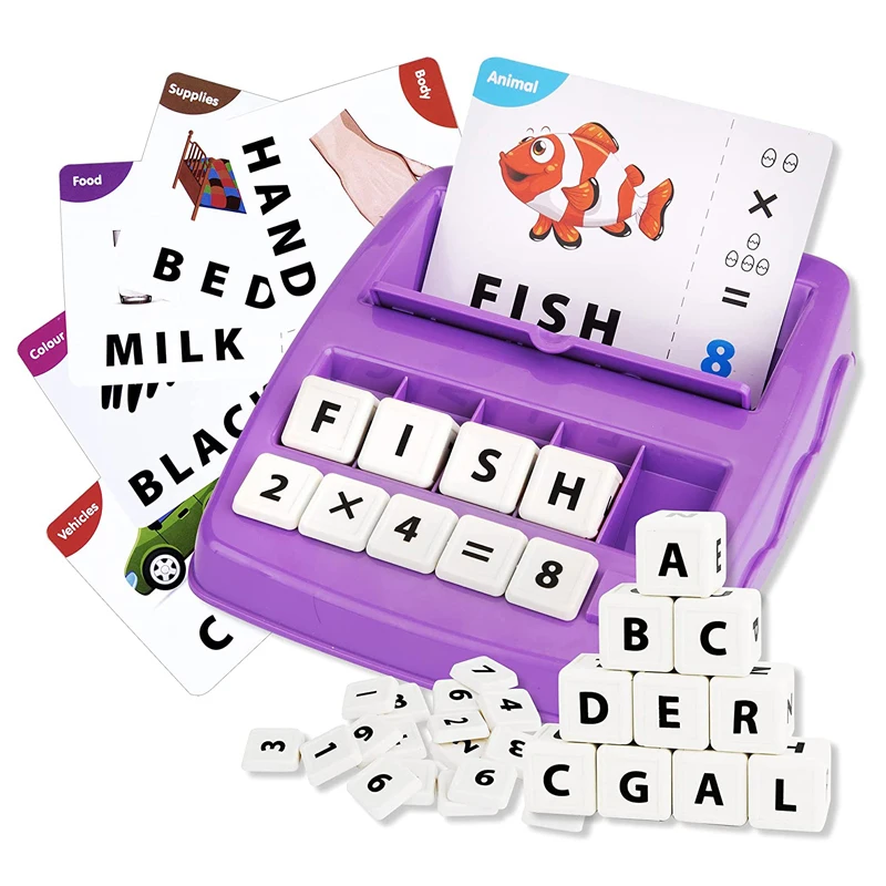 Educatives 2-in-1 Spiel Für Kinder 3–8 Jahre – Zahlen & Buchstaben Lernen (spanische Version, Blau)
