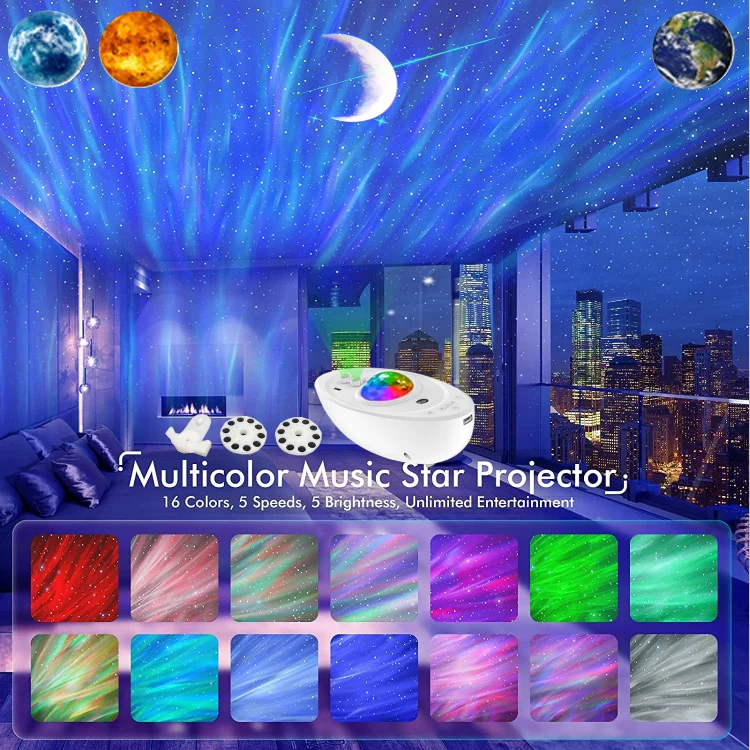 Aurora Starry Sky Projector Led String Light Table Camp Tent Christmas Decor Night Light Projector