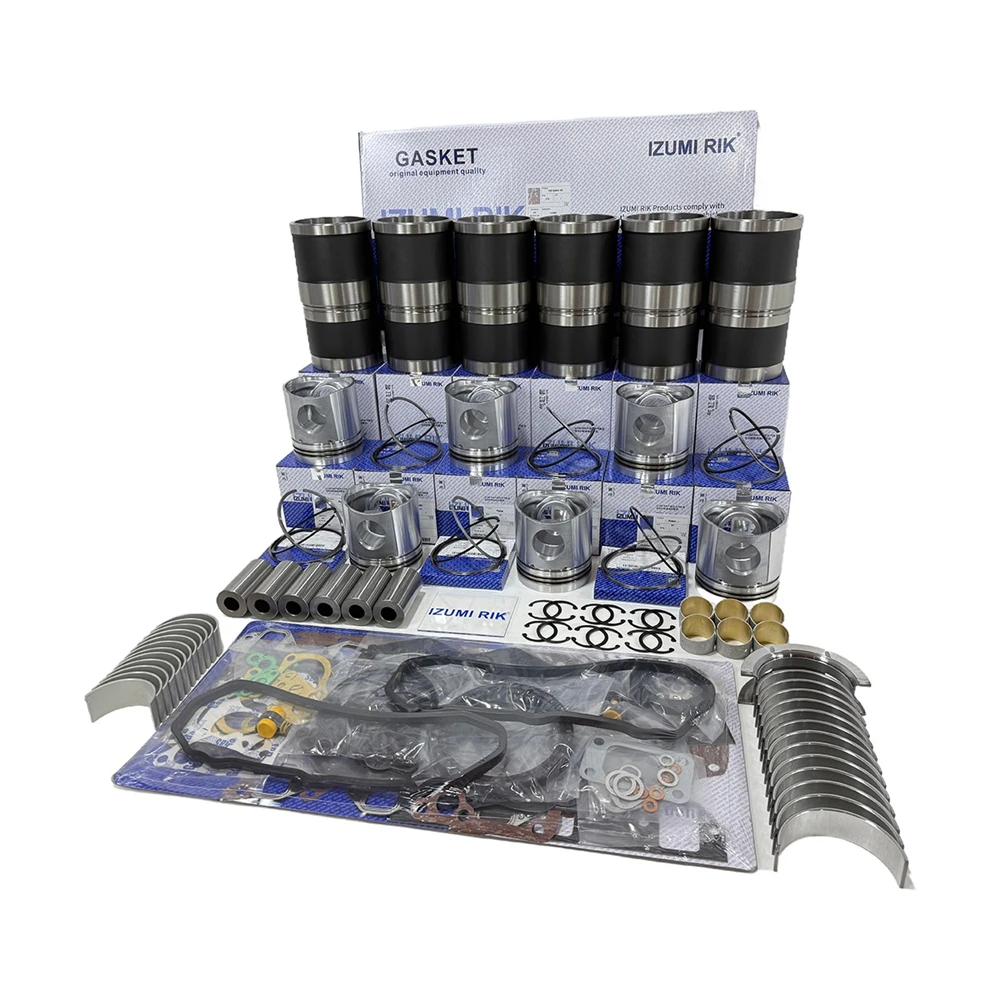 IZUMI RIK for Mitsubishi S6N-MPTA-2 Overhaul Rebuild Kit with Overhaul Kit Bearings with Thrust Washer Diesel Engine Spare Parts