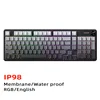 -trois modes filaire sans fil 24g bluetooth-rgb/étanche