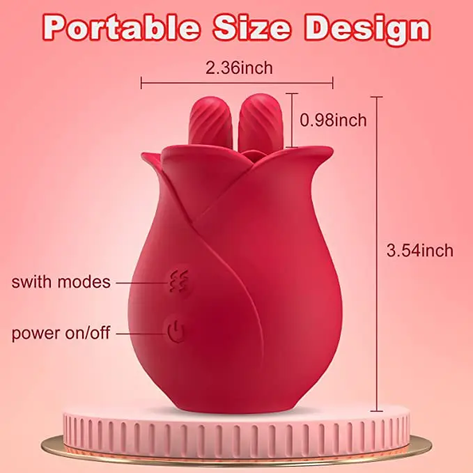 Waterproof Portable Size Design Rose Vibrator for Woman Two-Way Lifelike  Tongue Licking Touch Personal Body Vaginal Massager| Alibaba.com