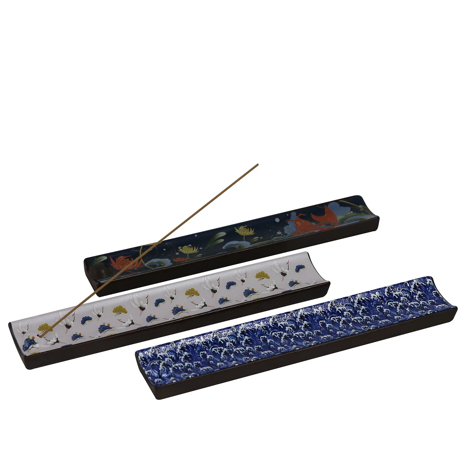 Synwish Custom Pattern Color Unique Blue Porcelain Incense Holder Stick Incense for Home Decoration