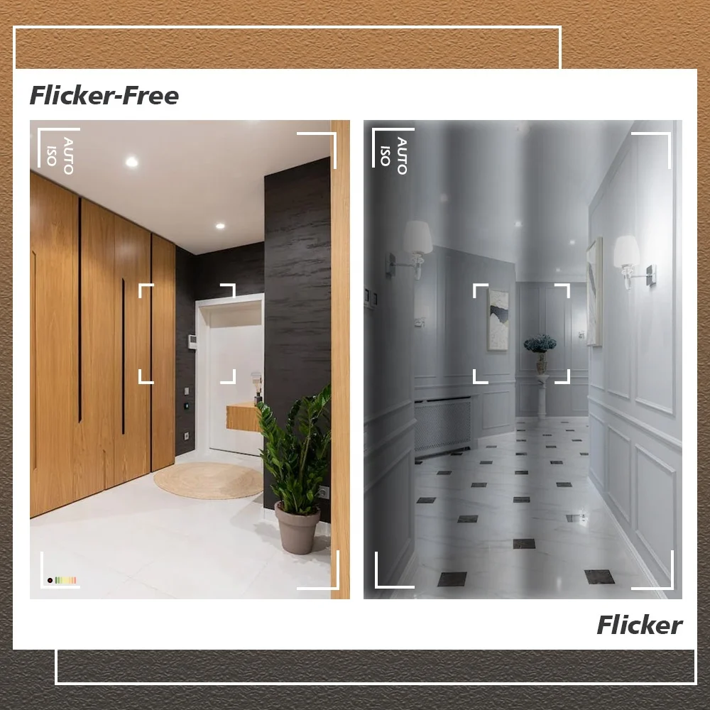 Intertek No Flicker Dimmable LED Recessed Ceiling Gimbal Lights Slim