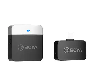 BOYA BY-M1V Wireless Lavalier Microphone ANC Active Noise Cancellation 2.4Ghz Smartphone Camera Laptop Camera Mic product image