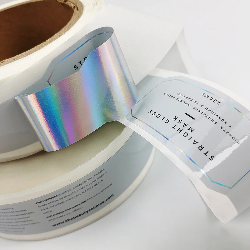 Vinyl Sticker Printing Packaging Labels Cosmetics Bottles Adhesive Sticker Custom Cosmetic Label Design Brand Logo Waterproof