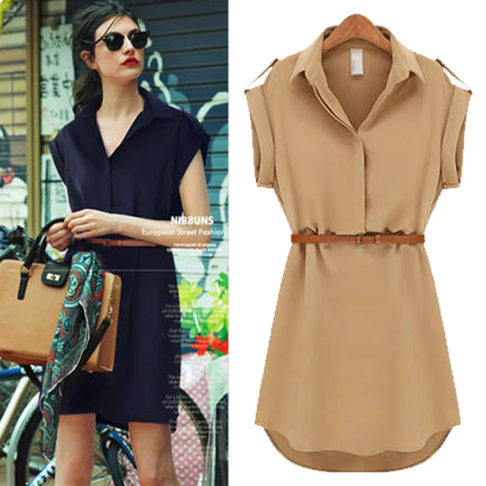 Japanese Women's Casual Office Sleeveless Chiffon Dress for Everyday Work Wear