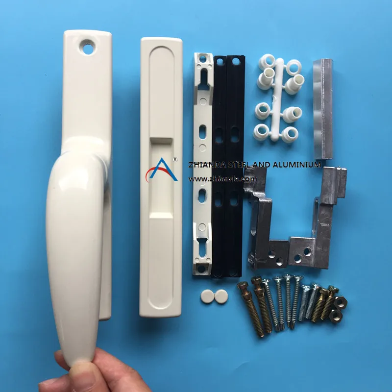 Aluminum Security Door Lock with Handle/ Hot Sale in Egypt Market/sliding Window Lock Home Use Graphic Design Door Handle Modern