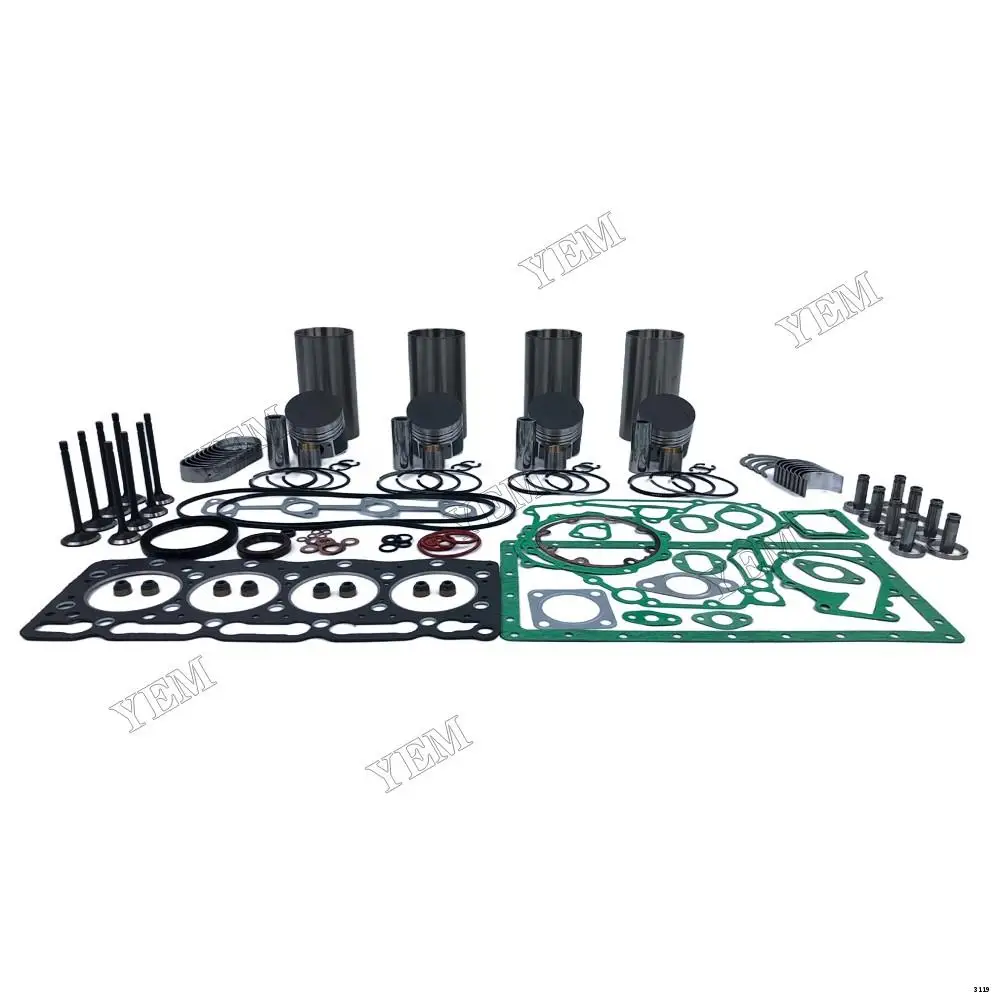 Factory Price Engine Repair Kit With Piston Rings Liner Bearing Valves Gaskets For Kubota V1205
