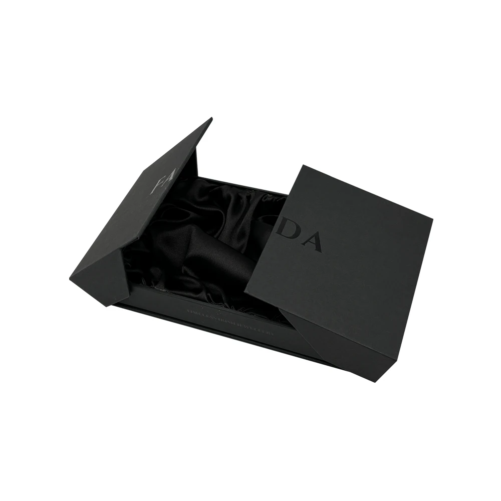 Luxury Split Double Open Box Custom Logo Magnetic 2 Two Piece Side Open Center Double Door Gift Packaging Box With Sleeve