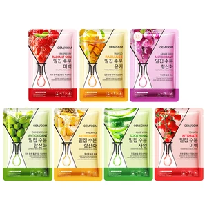 Wholesale 25g Natural Plant Fruits Aloe Olive Face Masks Original Sheet Facemask for Firming Anti-Wrinkle Moisturizing Whitening