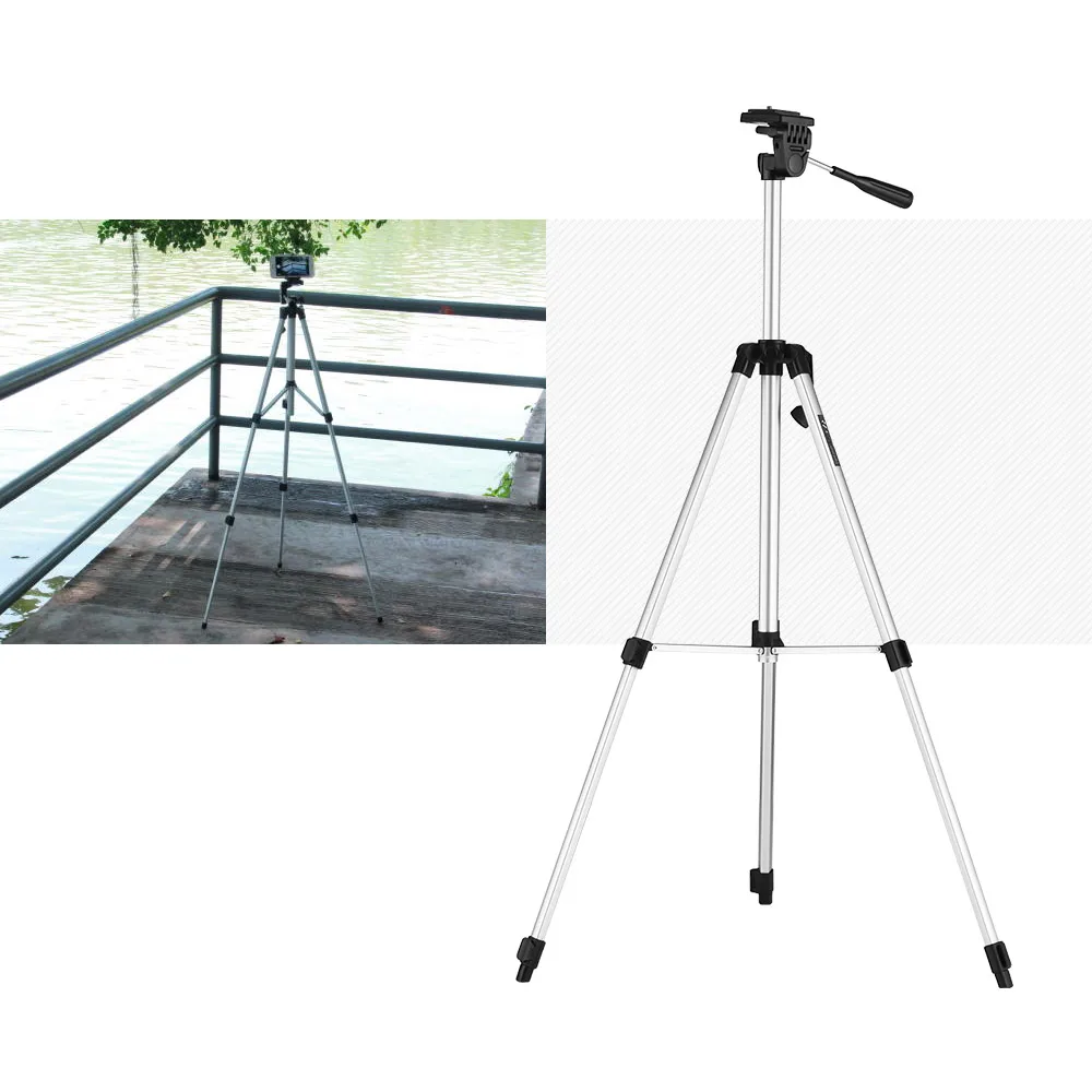 Metal Profssonal Tripod 330A Hand Rod Lifting 1355mm Max Load 3kg for DSLR Camera