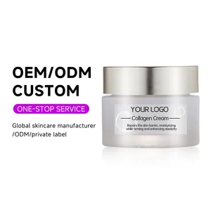 OEM ODM Hyaluronic Acid Wrinkle Black Spots Lotion Vitamin C E Face Skin Care Whitening Firming Facial Collagen Face Cream