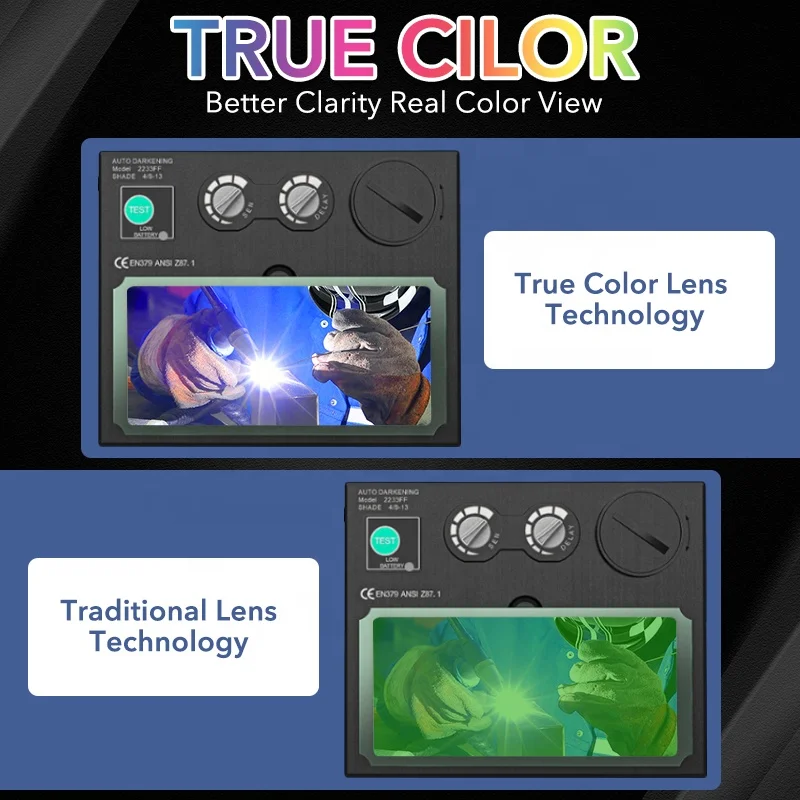 Trq Tig Mig Auto Dimming Welding Helmet Can Be Customized Led