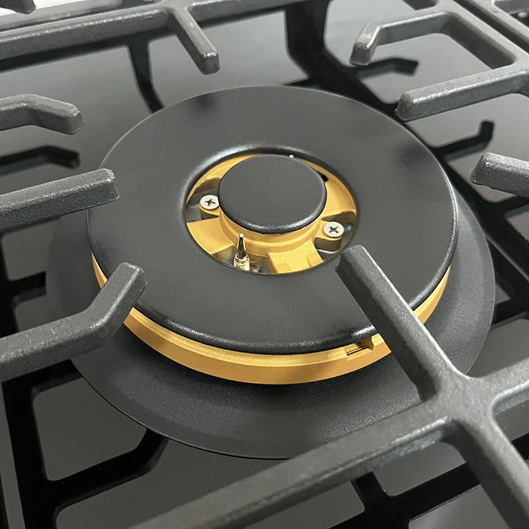 Heavy Duty Cast Iron Grid High Quality Royal 5 burner Glass Gas Cooker