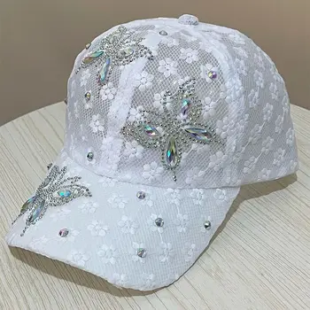 Wholesale Price Custom Design 6 Panel Baseball Cap Sporty Formal Casual Headwear with Printed Flower Butterfly Embroidered Logo
