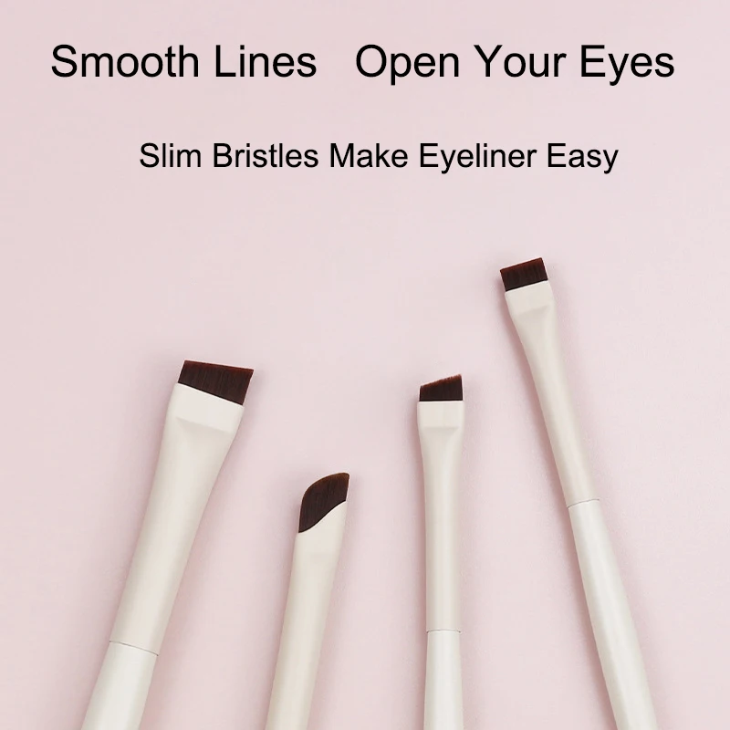 Customised Private Label Angled Eyeliner Pen Wide Flat Fluffy Blending