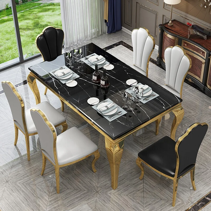 marble dining table and 6 chairs for sale