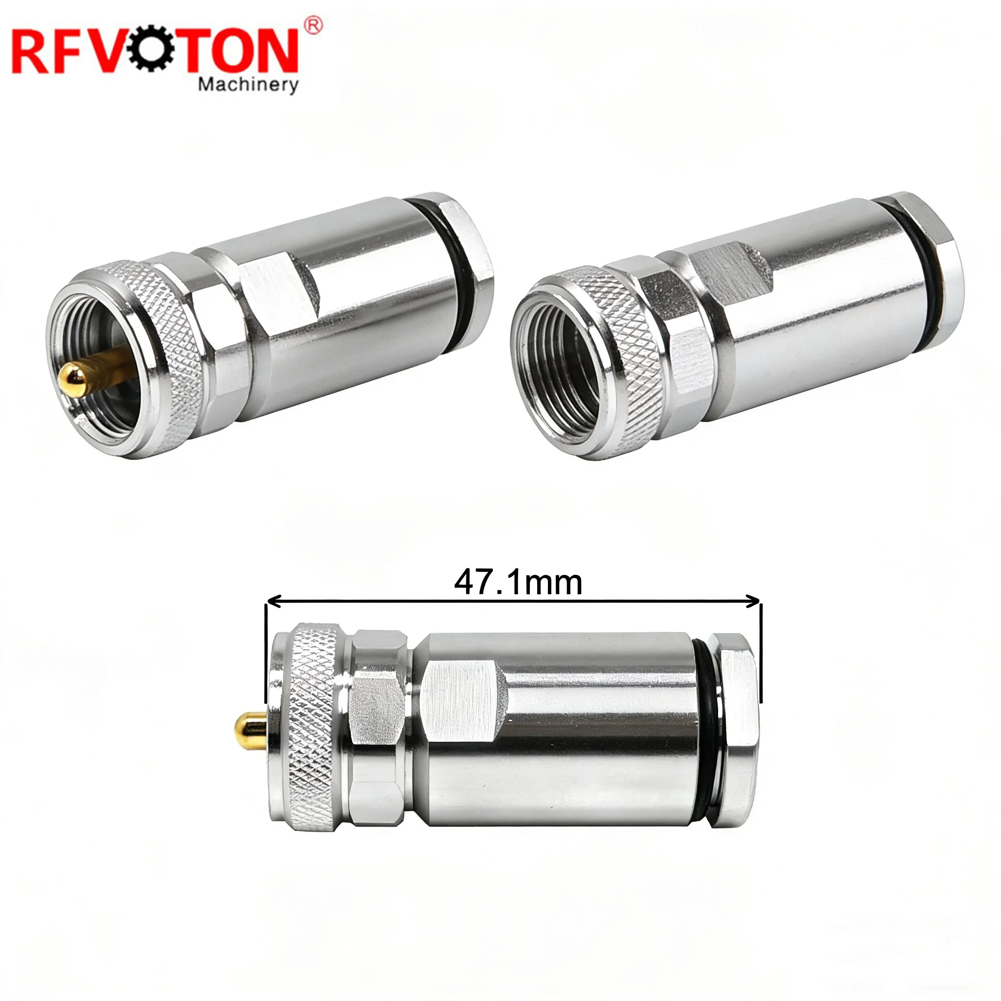 UHF Connectors UHF Plug Male PL259 RF Coaxial Connector Straight Clamp Type for LMR400 Coaxial Cable