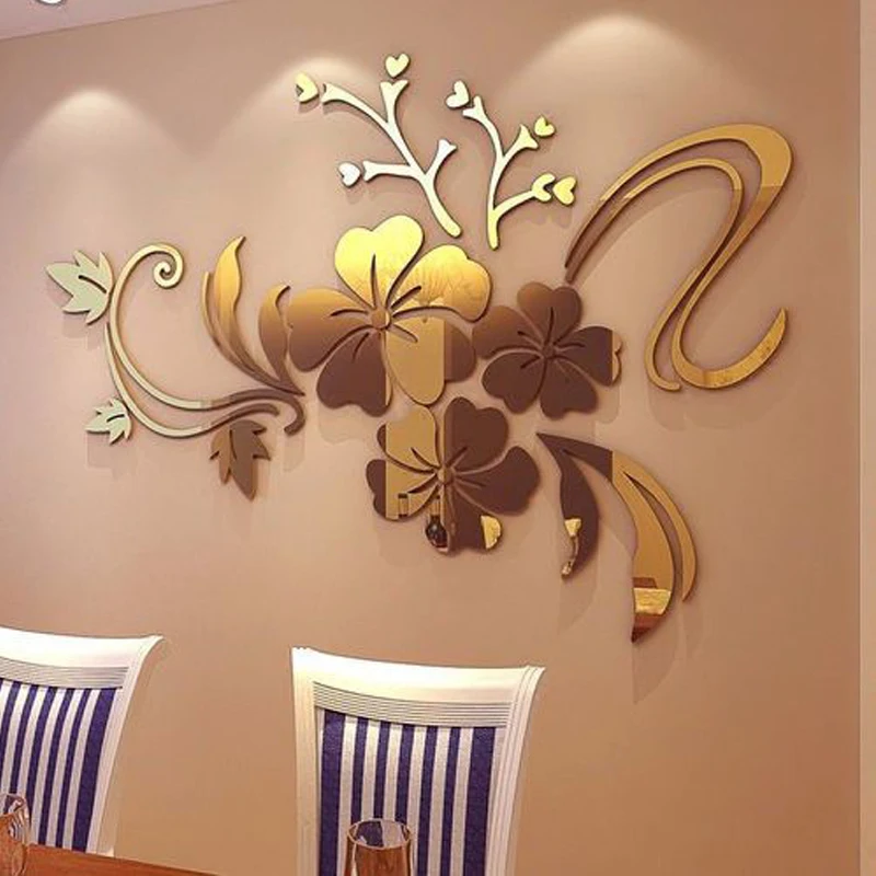 Buy MRULIC Wall Stickers 3D DIY Flower Shape Acrylic Wall Sticker