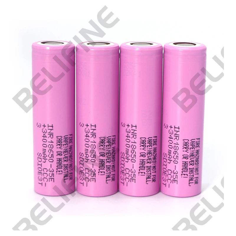 Inr18650 35E 3500mAh 18650 Li-Ion Battery 3.7V Cylindrical Li Ion Cell 3.7V  3500mAh 18650 Battery