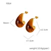 Pendientes de botón F854-anthracoxene dorados.