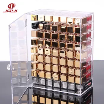 Clear Acrylic Desktop Dust-proof Makeup Organizer Lip Gloss Stand Lipsticks Organizer Box Makeup Storage Box Lipstick Holder