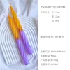 25CM texturizado fino trenzado bicolor (naranja + púrpura)