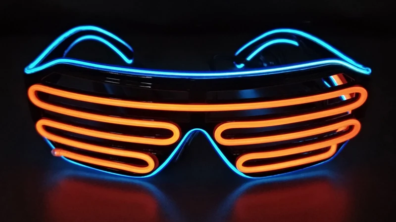 Wholesale LED Shutter Sunglasses with Party EL Wire Neon Glow