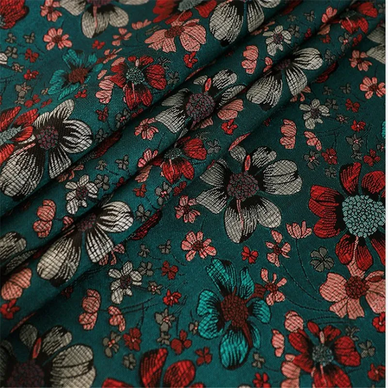 批发美丽优雅的刺绣jacqaurd面料锦缎宽90厘米女士服装旗袍