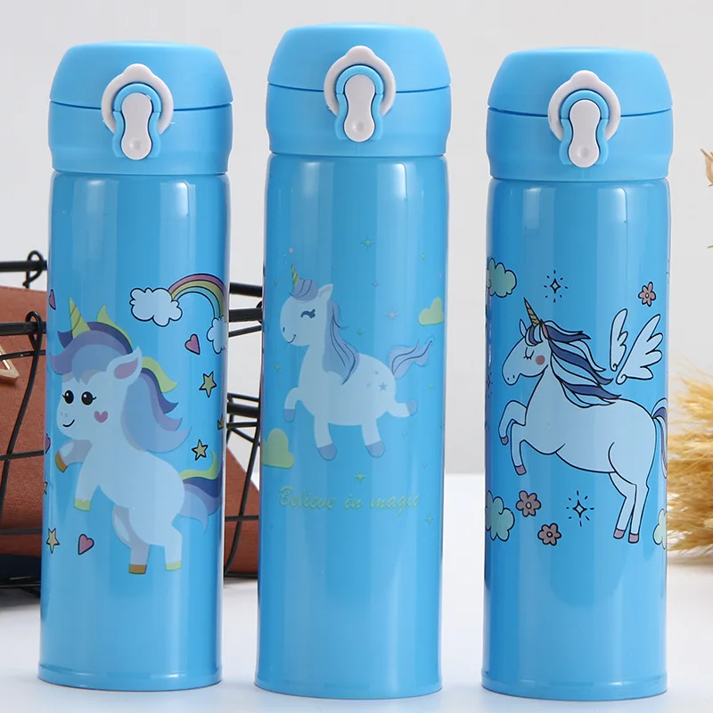 Children Kawaii Cartoon Insulated Thermos Gourde Leak Proof 500ml ...