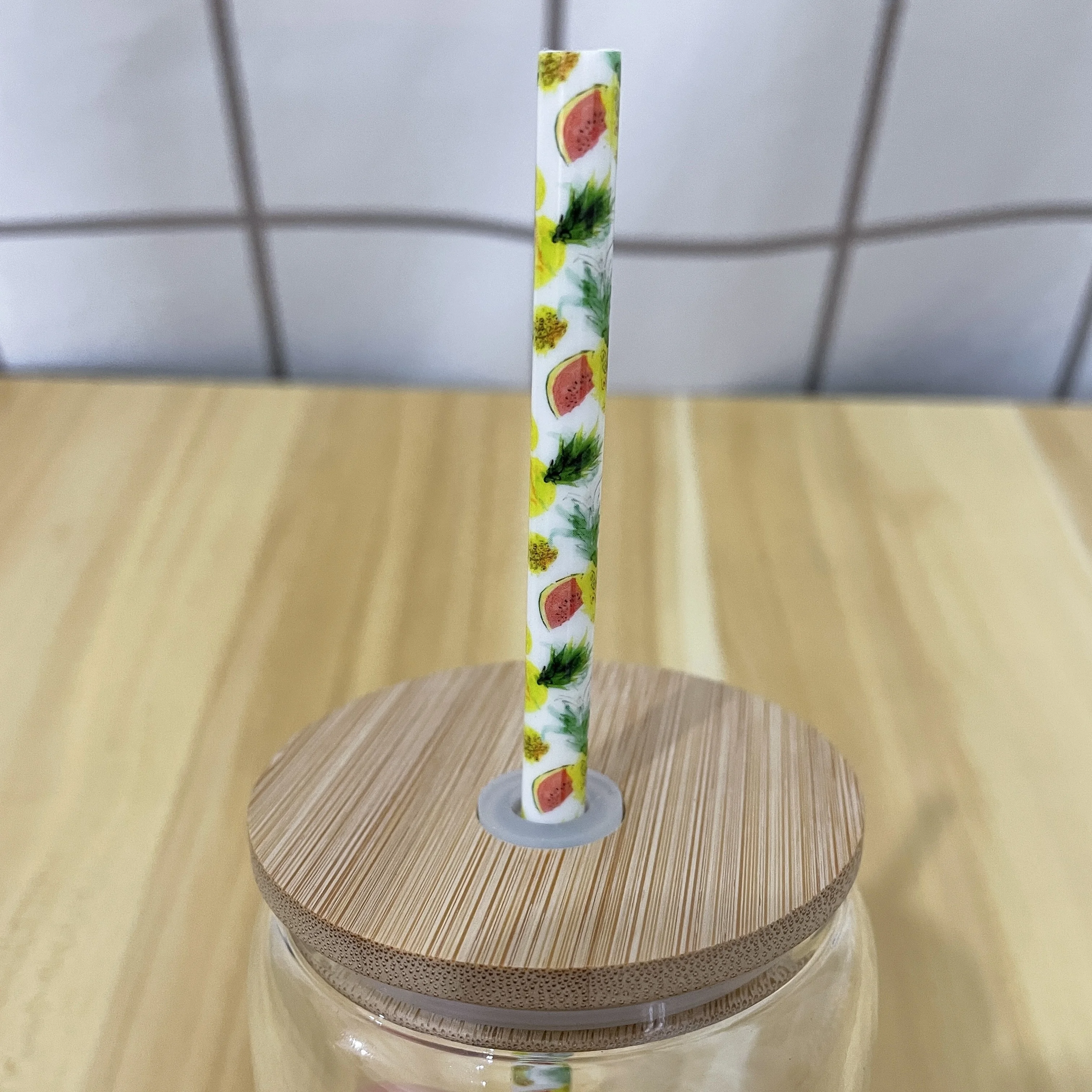 Astor, Reusable Plastic Straws, Leopard Print Straw