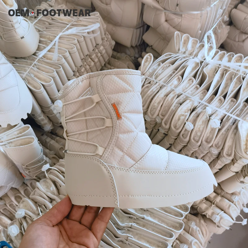 2023 China Factory Wholesale Shoes and Boot Parts Snow Winter Boots Outdoor  Shoes Upper Winter Cotton Warm Upper Russia Shoes