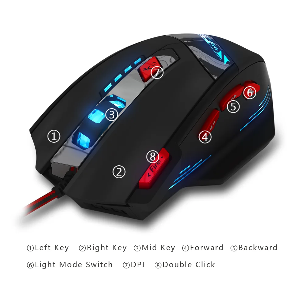 その他 mouse ZELOTES T-90 Wired Gaming Mouse - Programmable & Ergonomic
