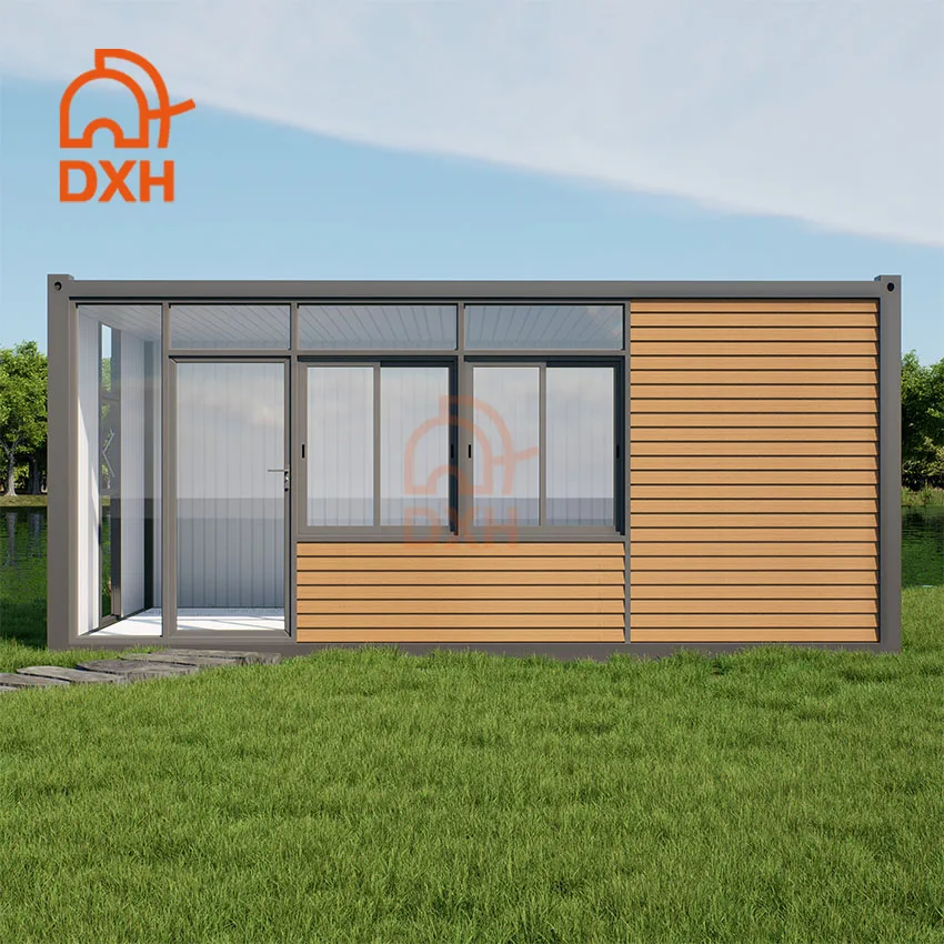 DXH Wholesale Custom Prefab Small  Modular Base Frame Container Prefabricated Homes Kit  House