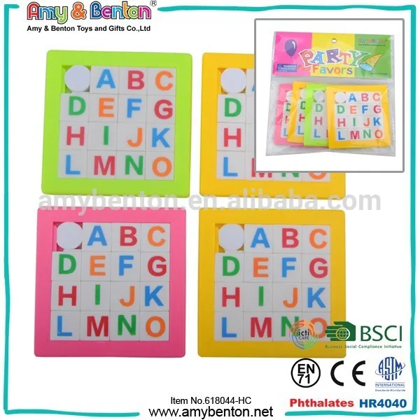 Hot Sale Educational Games Plastic Sliding Puzzles for Kids