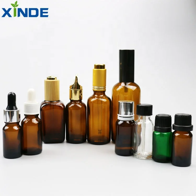 Factory 10 ml 30 ml 50 ml 100 ml Black Amber Clear Frosted Glass Dropper Bottle For Essential Oil