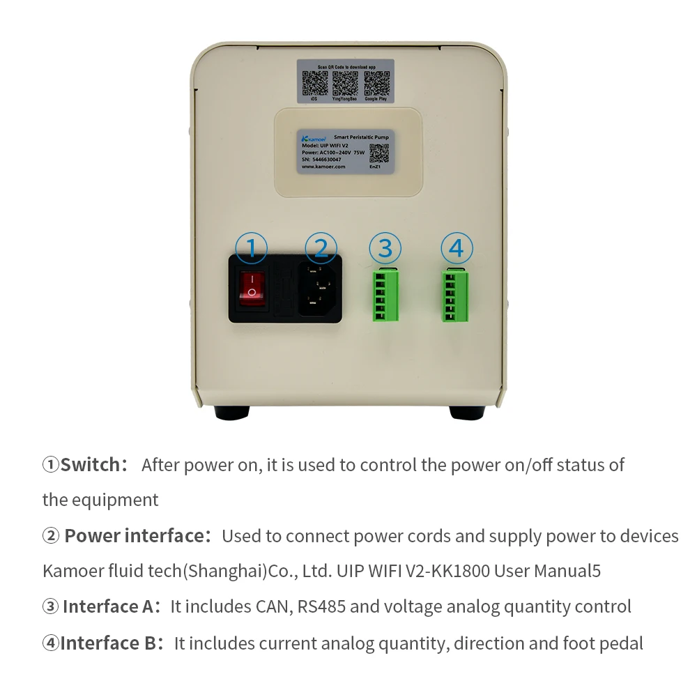Kamoer UIP WIFI V2 Lcd Display High Flow 1000ml Small Peristaltic Liquid Filling Machine Pump for Lab