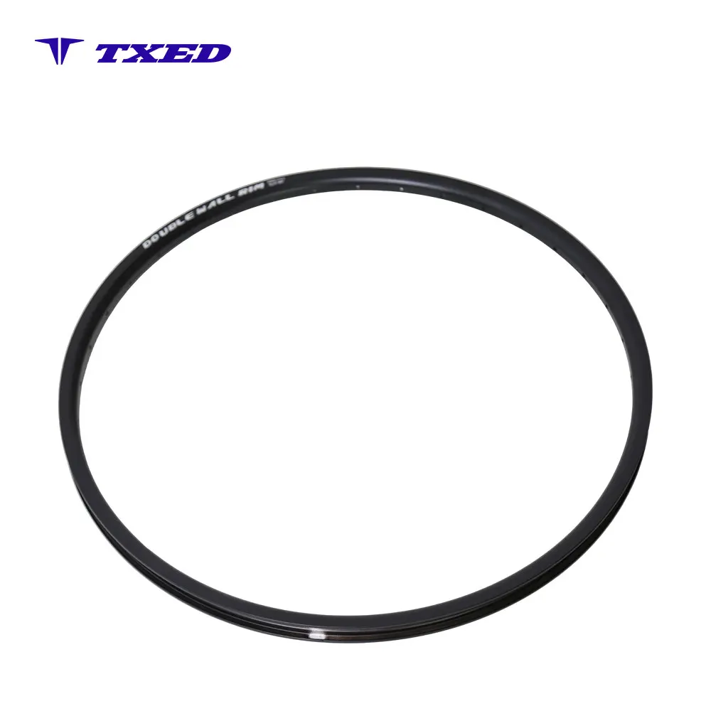 Full Black Alloy 6061 Double Wall 18mm Height Neutral Logo Silver Mark HLQC-19A V-Brake Tubeless Tire Pillar Spokes HengTong