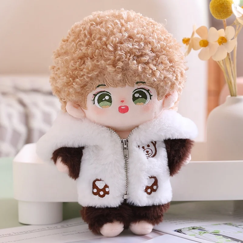 OEM Plushie Manufacture 10CM Made Plushie Stuffed Doll Kpop Korean Idol Doll Custom Kpop Doll details