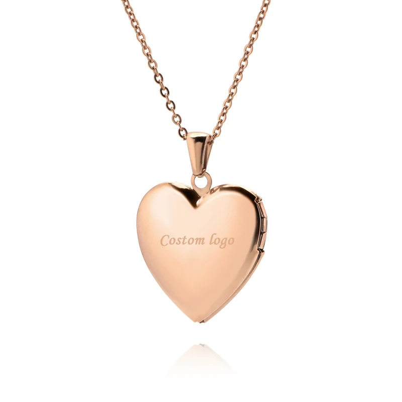 Dainty 18k Gold Plated Stainless Steel Sublimation Blank Heart Lock Frame  Women Jewelry Photo Picture Locket Pendant Necklace - Buy 24k Gold Locket