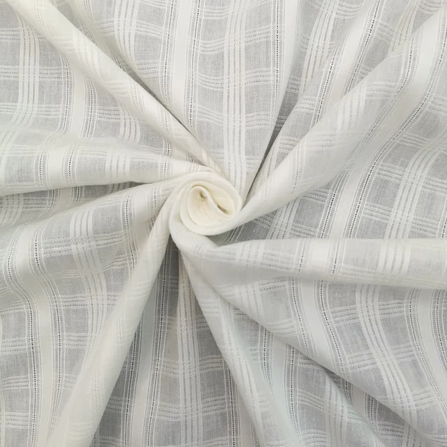 Cotton plaid jacquard fabric Japanese and South Korean women's clothing fabric shirt fabric decorative cloth SS18545